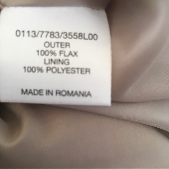 Hobbs Luxury British Fashion 100% Flax Linen Classic Pencil Skirt Natural - Picture 7 of 7